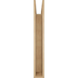 Ekena Millwork - BKTUR055X34X40LEC05RCPR - Timberthane Faux Wood Legacy Style Bracket, Block Ends, 5 1/2"W x 34"D x 40"H, Primed Tan