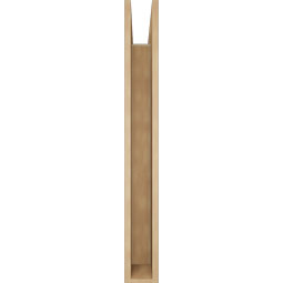 Ekena Millwork - BKTUR055X34X46LEC05RCPR - Timberthane Faux Wood Legacy Style Bracket, Block Ends, 5 1/2"W x 34"D x 46"H, Primed Tan