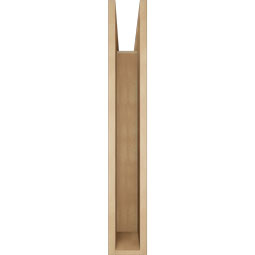 Ekena Millwork - BKTUR055X36X36LEC05RCPR - Timberthane Faux Wood Legacy Style Bracket, Block Ends, 5 1/2"W x 36"D x 36"H, Primed Tan