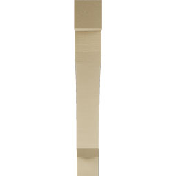 Ekena Millwork - BKTUR055X36X40LEC05RCPR - Timberthane Faux Wood Legacy Style Bracket, Block Ends, 5 1/2"W x 36"D x 40"H, Primed Tan