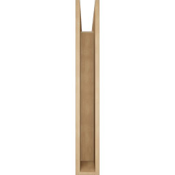 Ekena Millwork - BKTUR055X36X40LEC05RCPR - Timberthane Faux Wood Legacy Style Bracket, Block Ends, 5 1/2"W x 36"D x 40"H, Primed Tan