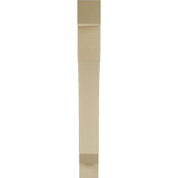 Ekena Millwork - BKTUR055X36X48LEC05RCPR - Timberthane Faux Wood Legacy Style Bracket, Block Ends, 5 1/2"W x 36"D x 48"H, Primed Tan