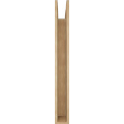 Ekena Millwork - BKTUR055X36X48LEC05RCPR - Timberthane Faux Wood Legacy Style Bracket, Block Ends, 5 1/2"W x 36"D x 48"H, Primed Tan