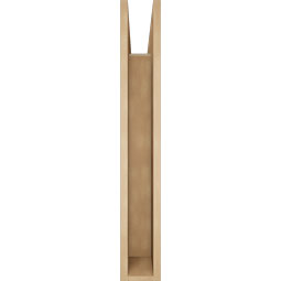 Ekena Millwork - BKTUR055X38X38LEC05RCPR - Timberthane Faux Wood Legacy Style Bracket, Block Ends, 5 1/2"W x 38"D x 38"H, Primed Tan