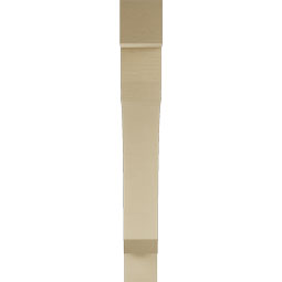 Ekena Millwork - BKTUR055X38X42LEC05RCPR - Timberthane Faux Wood Legacy Style Bracket, Block Ends, 5 1/2"W x 38"D x 42"H, Primed Tan