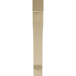 Ekena Millwork - BKTUR055X38X44LEC05RCPR - Timberthane Faux Wood Legacy Style Bracket, Block Ends, 5 1/2"W x 38"D x 44"H, Primed Tan