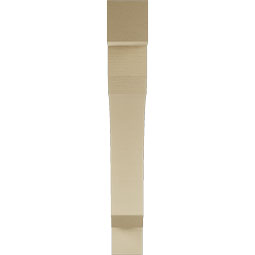 Ekena Millwork - BKTUR055X40X40LEC05RCPR - Timberthane Faux Wood Legacy Style Bracket, Block Ends, 5 1/2"W x 40"D x 40"H, Primed Tan