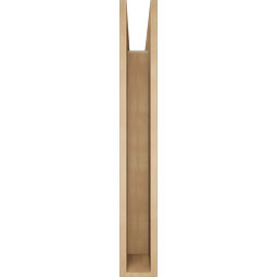 Ekena Millwork - BKTUR055X40X40LEC05RCPR - Timberthane Faux Wood Legacy Style Bracket, Block Ends, 5 1/2"W x 40"D x 40"H, Primed Tan
