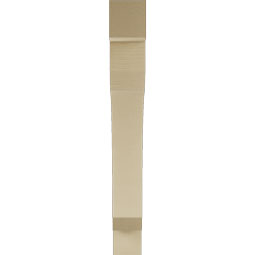 Ekena Millwork - BKTUR055X40X44LEC05RCPR - Timberthane Faux Wood Legacy Style Bracket, Block Ends, 5 1/2"W x 40"D x 44"H, Primed Tan