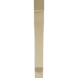 Ekena Millwork - BKTUR055X40X48LEC05RCPR - Timberthane Faux Wood Legacy Style Bracket, Block Ends, 5 1/2"W x 40"D x 48"H, Primed Tan