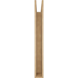 Ekena Millwork - BKTUR055X40X48LEC05RCPR - Timberthane Faux Wood Legacy Style Bracket, Block Ends, 5 1/2"W x 40"D x 48"H, Primed Tan