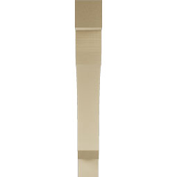 Ekena Millwork - BKTUR055X42X42LEC05RCPR - Timberthane Faux Wood Legacy Style Bracket, Block Ends, 5 1/2"W x 42"D x 42"H, Primed Tan