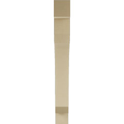 Ekena Millwork - BKTUR055X42X48LEC05RCPR - Timberthane Faux Wood Legacy Style Bracket, Block Ends, 5 1/2"W x 42"D x 48"H, Primed Tan