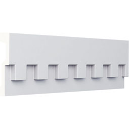 Ekena Millwork - PML07X02DE - Endurathane Dentil Panel Moulding, 7"H x 1 5/8"P x 94 1/2"L, Factory Primed