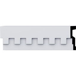 Ekena Millwork - PML07X02DE - Endurathane Dentil Panel Moulding, 7"H x 1 5/8"P x 94 1/2"L, Factory Primed