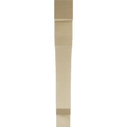 Ekena Millwork - BKTUR055X44X44LEC05RCPR - Timberthane Faux Wood Legacy Style Bracket, Block Ends, 5 1/2"W x 44"D x 44"H, Primed Tan