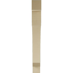 Ekena Millwork - BKTUR055X44X48LEC05RCPR - Timberthane Faux Wood Legacy Style Bracket, Block Ends, 5 1/2"W x 44"D x 48"H, Primed Tan