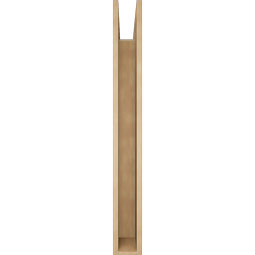 Ekena Millwork - BKTUR055X44X48LEC05RCPR - Timberthane Faux Wood Legacy Style Bracket, Block Ends, 5 1/2"W x 44"D x 48"H, Primed Tan