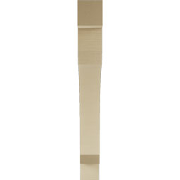 Ekena Millwork - BKTUR055X46X46LEC05RCPR - Timberthane Faux Wood Legacy Style Bracket, Block Ends, 5 1/2"W x 46"D x 46"H, Primed Tan