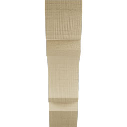 Ekena Millwork - BKTUR035X14X14LEC06RCPR - Timberthane Faux Wood Legacy Style Bracket, Slat Ends, 3 1/2"W x 14"D x 14"H, Primed Tan