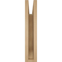 Ekena Millwork - BKTUR035X14X18LEC06RCPR - Timberthane Faux Wood Legacy Style Bracket, Slat Ends, 3 1/2"W x 14"D x 18"H, Primed Tan