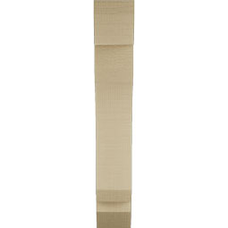 Ekena Millwork - BKTUR035X14X22LEC06RCPR - Timberthane Faux Wood Legacy Style Bracket, Slat Ends, 3 1/2"W x 14"D x 22"H, Primed Tan