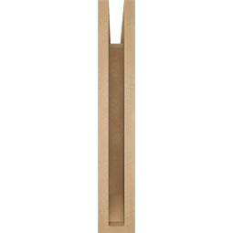 Ekena Millwork - BKTUR035X14X22LEC06RCPR - Timberthane Faux Wood Legacy Style Bracket, Slat Ends, 3 1/2"W x 14"D x 22"H, Primed Tan