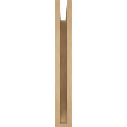 Ekena Millwork - BKTUR035X14X26LEC06RCPR - Timberthane Faux Wood Legacy Style Bracket, Slat Ends, 3 1/2"W x 14"D x 26"H, Primed Tan