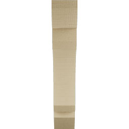 Ekena Millwork - BKTUR035X16X20LEC06RCPR - Timberthane Faux Wood Legacy Style Bracket, Slat Ends, 3 1/2"W x 16"D x 20"H, Primed Tan