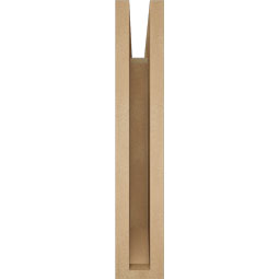Ekena Millwork - BKTUR035X16X20LEC06RCPR - Timberthane Faux Wood Legacy Style Bracket, Slat Ends, 3 1/2"W x 16"D x 20"H, Primed Tan