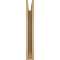 Ekena Millwork - BKTUR035X16X24LEC06RCPR - Timberthane Faux Wood Legacy Style Bracket, Slat Ends, 3 1/2"W x 16"D x 24"H, Primed Tan