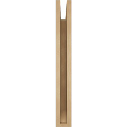 Ekena Millwork - BKTUR035X16X28LEC06RCPR - Timberthane Faux Wood Legacy Style Bracket, Slat Ends, 3 1/2"W x 16"D x 28"H, Primed Tan