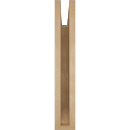 Ekena Millwork - BKTUR035X18X22LEC06RCPR - Timberthane Faux Wood Legacy Style Bracket, Slat Ends, 3 1/2"W x 18"D x 22"H, Primed Tan