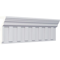Ekena Millwork - PML09X03DE - Endurathane Dentil Panel Moulding, 9 3/8"H x 3 1/8"P x 94 1/2"L, Factory Primed