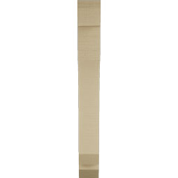 Ekena Millwork - BKTUR035X18X30LEC06RCPR - Timberthane Faux Wood Legacy Style Bracket, Slat Ends, 3 1/2"W x 18"D x 30"H, Primed Tan