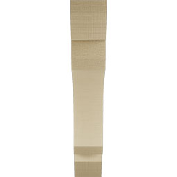 Ekena Millwork - BKTUR035X20X20LEC06RCPR - Timberthane Faux Wood Legacy Style Bracket, Slat Ends, 3 1/2"W x 20"D x 20"H, Primed Tan