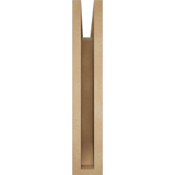 Ekena Millwork - BKTUR035X20X20LEC06RCPR - Timberthane Faux Wood Legacy Style Bracket, Slat Ends, 3 1/2"W x 20"D x 20"H, Primed Tan