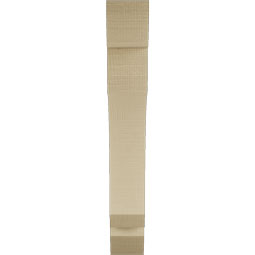 Ekena Millwork - BKTUR035X20X24LEC06RCPR - Timberthane Faux Wood Legacy Style Bracket, Slat Ends, 3 1/2"W x 20"D x 24"H, Primed Tan