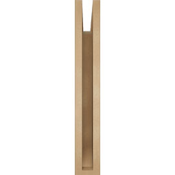 Ekena Millwork - BKTUR035X20X24LEC06RCPR - Timberthane Faux Wood Legacy Style Bracket, Slat Ends, 3 1/2"W x 20"D x 24"H, Primed Tan