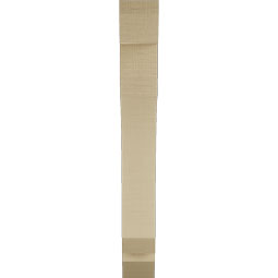 Ekena Millwork - BKTUR035X20X28LEC06RCPR - Timberthane Faux Wood Legacy Style Bracket, Slat Ends, 3 1/2"W x 20"D x 28"H, Primed Tan
