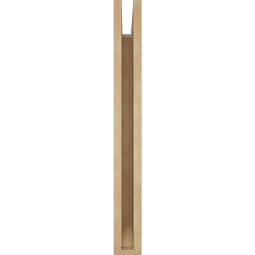 Ekena Millwork - BKTUR035X20X32LEC06RCPR - Timberthane Faux Wood Legacy Style Bracket, Slat Ends, 3 1/2"W x 20"D x 32"H, Primed Tan