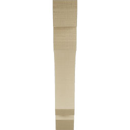 Ekena Millwork - BKTUR035X22X22LEC06RCPR - Timberthane Faux Wood Legacy Style Bracket, Slat Ends, 3 1/2"W x 22"D x 22"H, Primed Tan