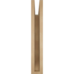 Ekena Millwork - BKTUR035X22X22LEC06RCPR - Timberthane Faux Wood Legacy Style Bracket, Slat Ends, 3 1/2"W x 22"D x 22"H, Primed Tan