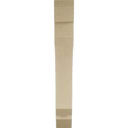 Ekena Millwork - BKTUR035X22X26LEC06RCPR - Timberthane Faux Wood Legacy Style Bracket, Slat Ends, 3 1/2"W x 22"D x 26"H, Primed Tan