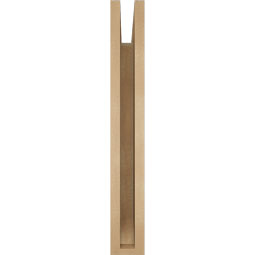 Ekena Millwork - BKTUR035X22X26LEC06RCPR - Timberthane Faux Wood Legacy Style Bracket, Slat Ends, 3 1/2"W x 22"D x 26"H, Primed Tan