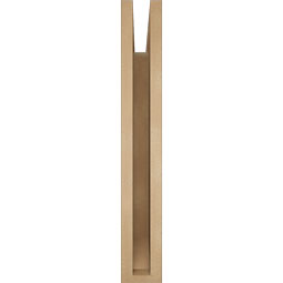 Ekena Millwork - BKTUR035X24X24LEC06RCPR - Timberthane Faux Wood Legacy Style Bracket, Slat Ends, 3 1/2"W x 24"D x 24"H, Primed Tan