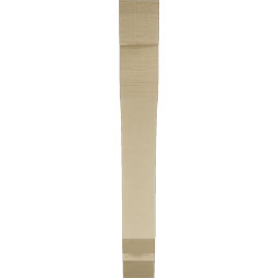 Ekena Millwork - BKTUR035X24X28LEC06RCPR - Timberthane Faux Wood Legacy Style Bracket, Slat Ends, 3 1/2"W x 24"D x 28"H, Primed Tan