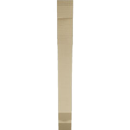 Ekena Millwork - BKTUR035X24X32LEC06RCPR - Timberthane Faux Wood Legacy Style Bracket, Slat Ends, 3 1/2"W x 24"D x 32"H, Primed Tan