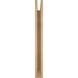 Ekena Millwork - BKTUR035X26X34LEC06RCPR - Timberthane Faux Wood Legacy Style Bracket, Slat Ends, 3 1/2"W x 26"D x 34"H, Primed Tan