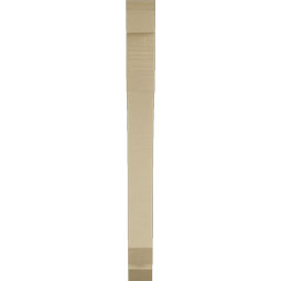 Ekena Millwork - BKTUR035X26X38LEC06RCPR - Timberthane Faux Wood Legacy Style Bracket, Slat Ends, 3 1/2"W x 26"D x 38"H, Primed Tan